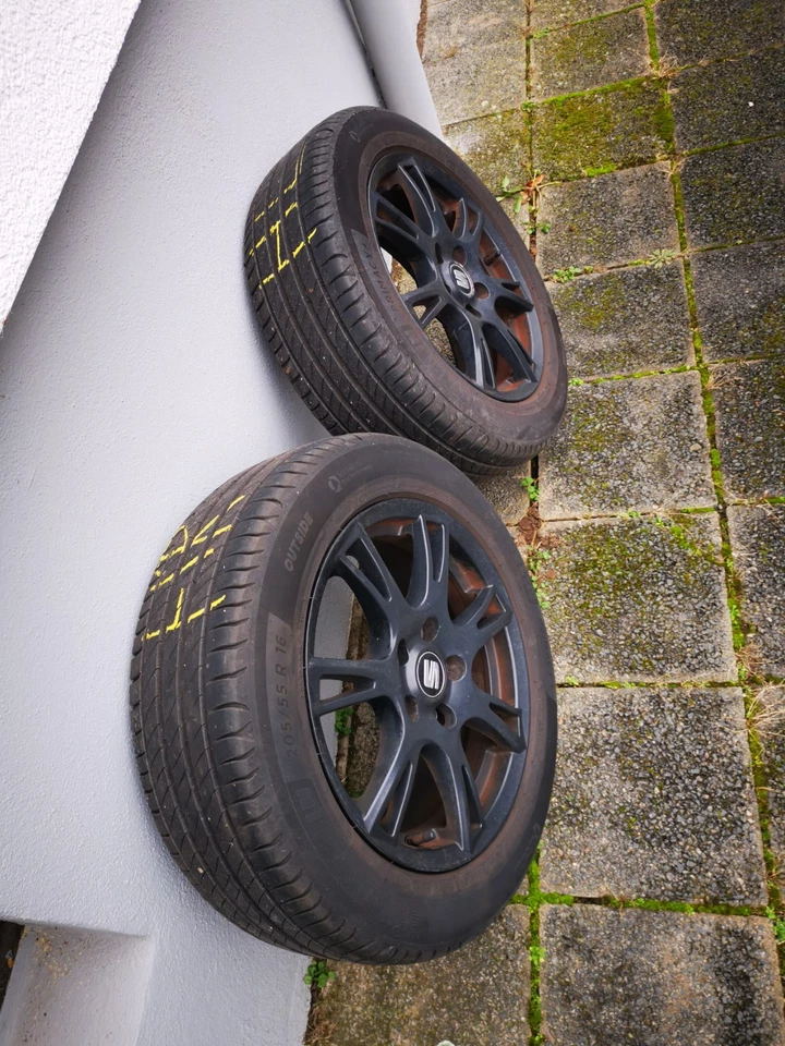 Original Seat Leon Felgen KBA 48907 6.5JX16H mit Bridgestone und Michelin Reifen - Bild 4 von 4