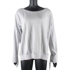 Odd Molly Grey Relaxed Fit Cotton Jumper with Sleeve Ties Women’s Size 4