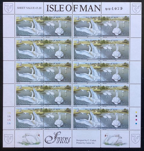 ISLE OF MAN 1991 Swans Sheetlets x 3 MNH (10 sets) (LC14) - Picture 4 of 7