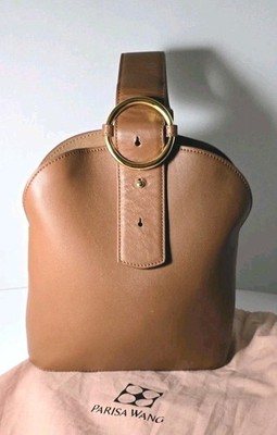 Parisa Wang Brown Addicted Bracelet Bag Gold Hardware Buckle Accent Medium