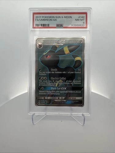 Pokemon TCG Umbreon GX Full Art 142/149 SM Base Set Holo PSA 8 NM-MT
