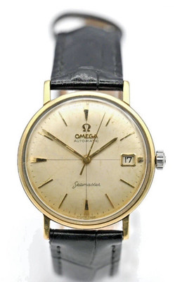 Vintage Rare Gold Cross Hair Omega Seamaster Pre Deville Ref 14730