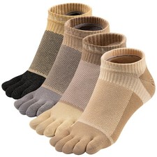 VWELL Toe Socks for Men Women Running Ankle Cotton Five Fingers Design Low Cu...