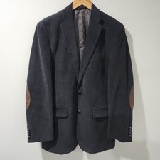 Lauren Ralph Lauren Corduroy Blazer Coat Jacket Elbow Patches 40L Paisley Lined