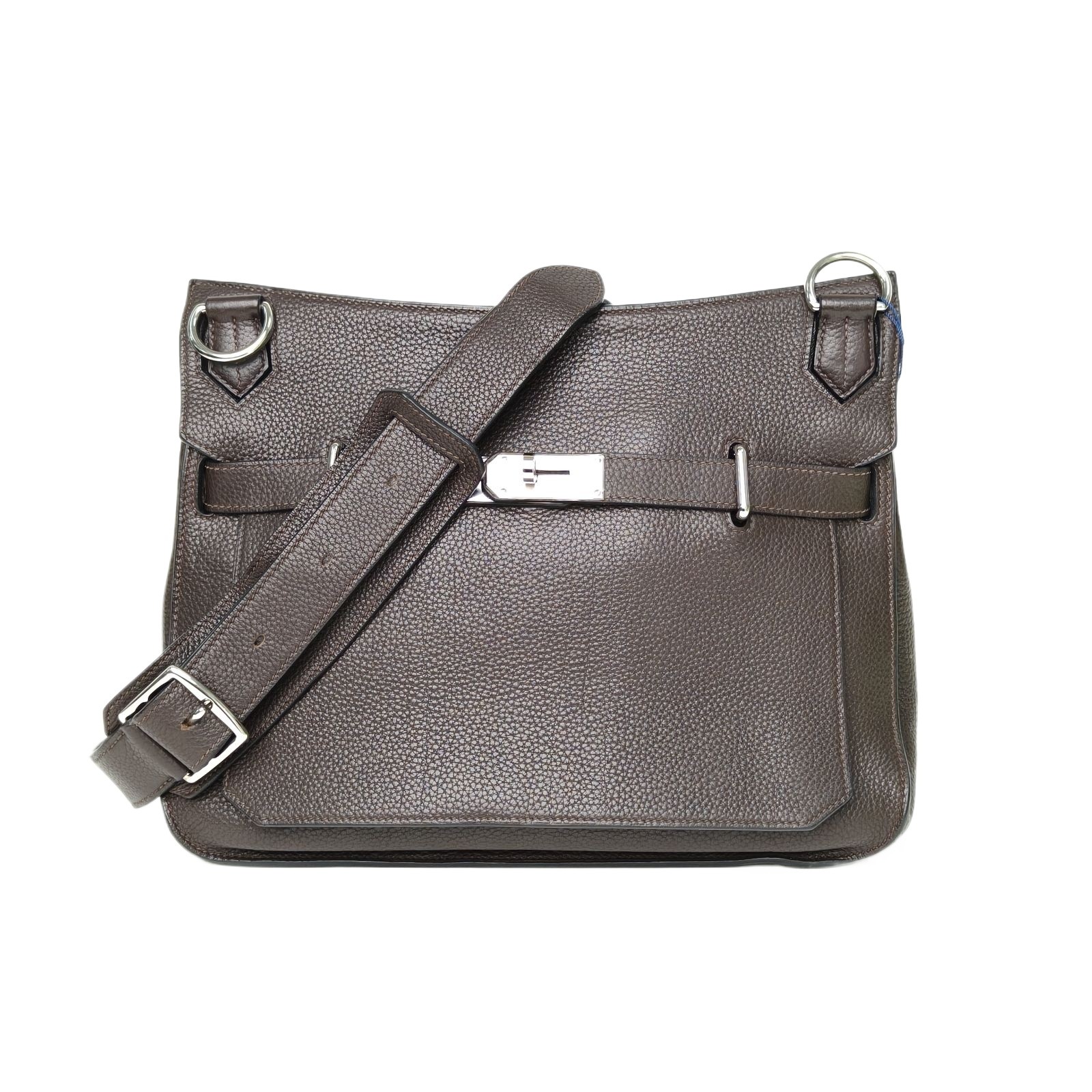 HERMES Jypsiere 34 Ébène(46) Togo Leather M  009  P245417895