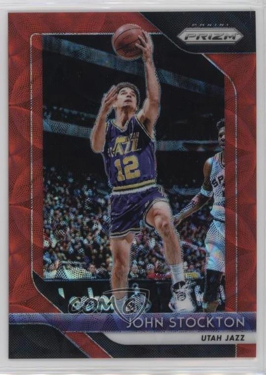 2018-19 Panini Prizm Choice Red Prizm 31/88 John Stockton #185 HOF 1f8v