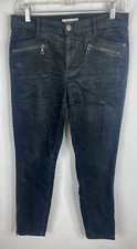 Loft Pants Womens 29 / 8 Black Corduroy Modern Skinny Strerch Pockets Zipper
