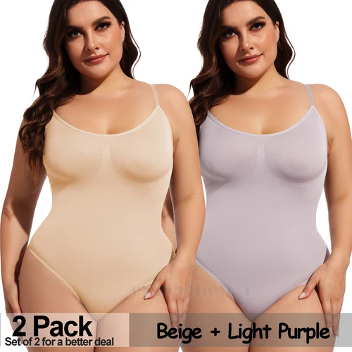 Paquete de 2 body para mujer arrebatado, body moldeador, ropa moldeadora arrebatada camiseta sin mangas - Imagen 41 de 45