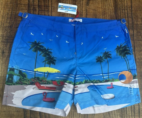 Orlebar braune Herren Badeshorts, Sam Feldt Design, 40, neu mit Etikett, UVP 295£