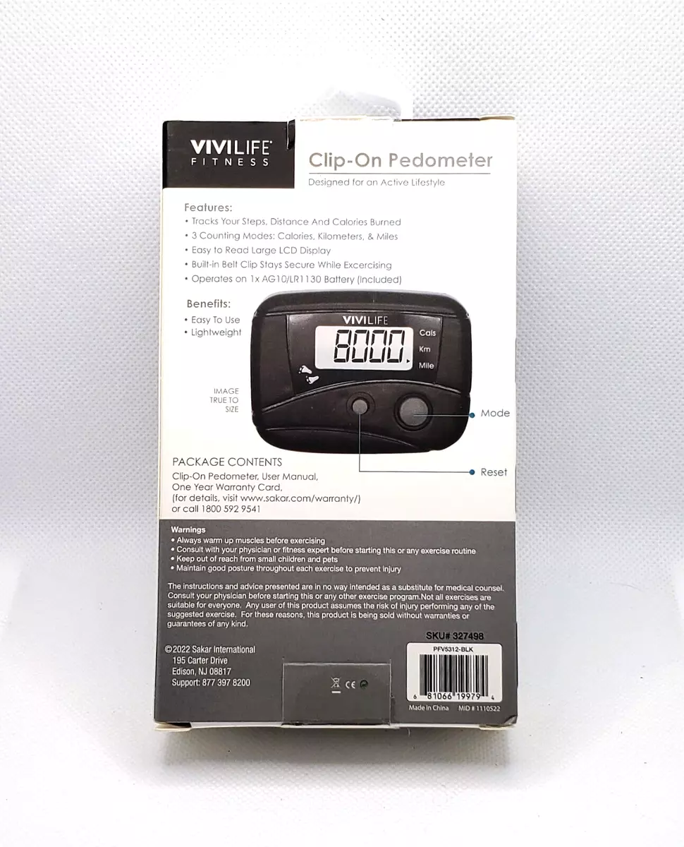 ViviLife Fitness Stay Fit Clip On Pedometer Health NIB eBay