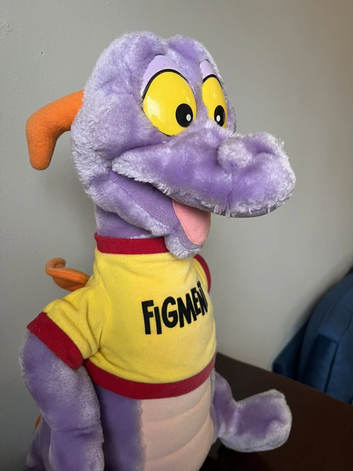 Dragón de peluche Epcot Center Figment de 17 pulgadas de colección de la década de 1980 Foto 4 de 4