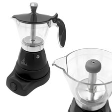 caffettiera moka elettrica 400W 3 tazze base rotante macchina per caffe macinato