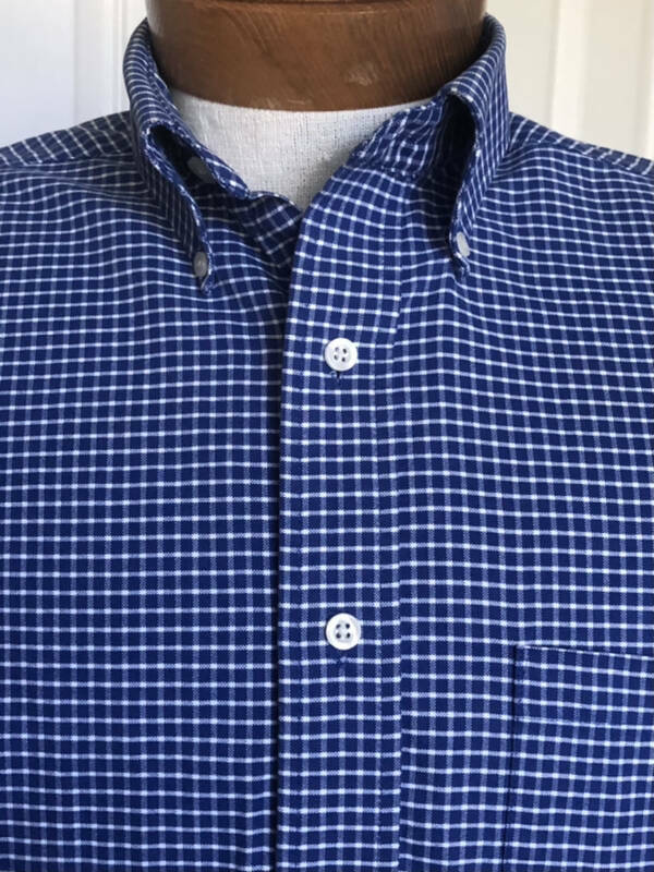 CHAPS  EUC Button-down Long-sleeve Blue Cotton Po… - image 4