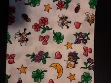 Fabric Bee And Flowers Fat Quarter 18 L X 22 W Multicolor