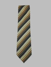 BERGAMO NY Black, Copper, Lt Gold, Lt Silver HAND-MADE 100% Polyester Necktie!