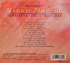 532 RICKY MARTIN   WITH CASE    SUPERSTAR KARAOKE CDG DISC