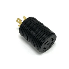 3 Prong to 4 Prong 30 Amp Generator Adapter L5-30P to L14-30R (Hots Bridged)