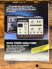 Sencore VA62 Video Analyzer 7pg Foldout Brochure Poster *Orig*