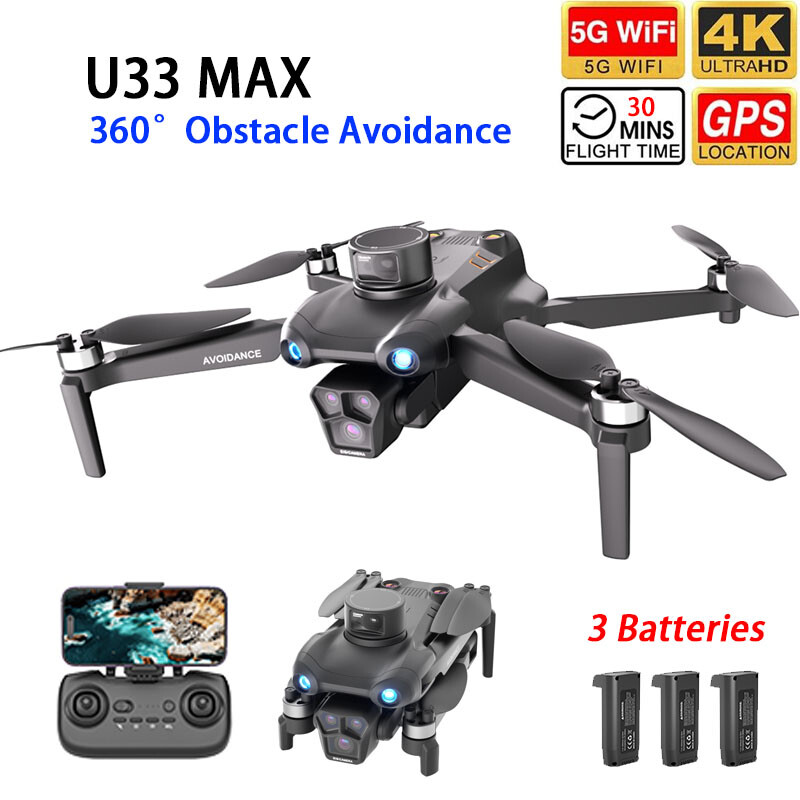 U33 MAX Drone GPS 4K HD Dual Camera Obstacle Avoidance U33 MAX Drone GPS 4K HD Dual Camera Obstacle Avoidance
