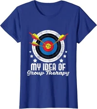 My Idea Of Group Therapy Archery Archer Bowhunting Ladies' Crewneck T-Shirt