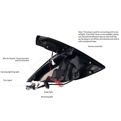 VLAND Headlights+LED Tail Lights Smoked W/Dynamic For Civic Hatch Type R 17-2021 - Picture 19 of 23