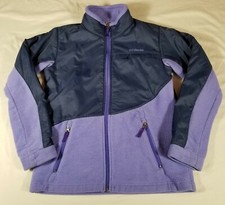 Columbia Youth Girls Full Zip Jacket, Size Large 14/16, Purple, Used
