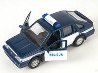 Blitz Versand Polonez Policja Polizei Blau / Blue Welly Modell Auto 1:34 Neu Ovp