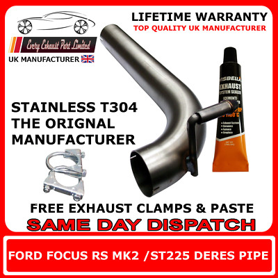 FORD FOCUS ST225 MITTELSCHALLDÄMPFER DELETE DERES MITTELROHR t304 Edelstahl