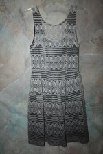  Darling Formal Cocktail Dress Mystic Gray White Lace Lined Black Vintage Style 