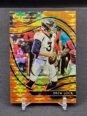 DREW LOCK 2020 Panini Select Field Level Neon Orange Pulsar ''1ST ON PRINT'' #1/7