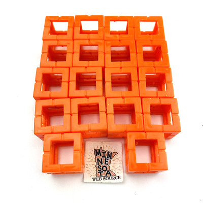 18 Rokenbok Orange 1x1 Blocks - Block System Replacement Parts