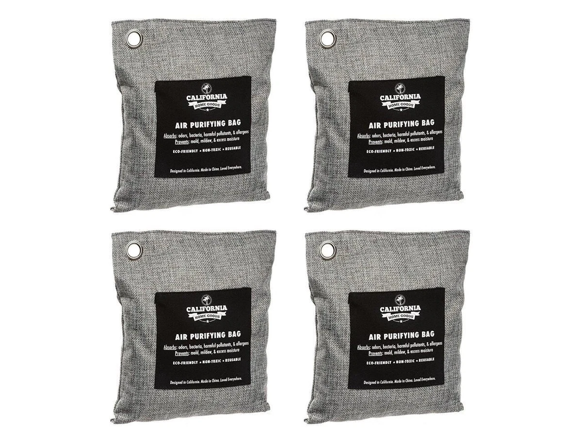 CALIFORNIA HOME GOODS 4 X 200 GRAMS BAMBOO CHARCOAL AIR PURIFYING BAGS