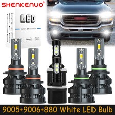 For GMC Sierra 1500HD 2500HD 3500 2001-02 LED Headlights Bulb Hi Lo Fog Light Z8