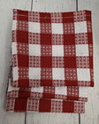 3 Red n White Checked Dishcloths, Farmhouse Country, 13"x13", Kitchen