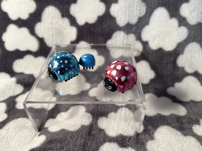 x Little Live Pets Ladybug Ladybird Bug Pink Blue Fully Working