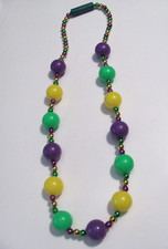 PURPLE, GREEN  YELLOW BALLS LIGHT-UP MARDI GRAS BEAD MANUF. DEFECT 
