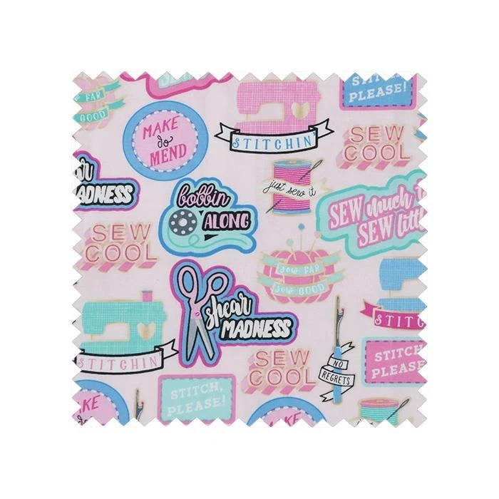 Nähkorb Nähkasten "Sew Cool" oval (18 x 23 x 10 cm) Handarbeitskorb - Bild 3 von 3