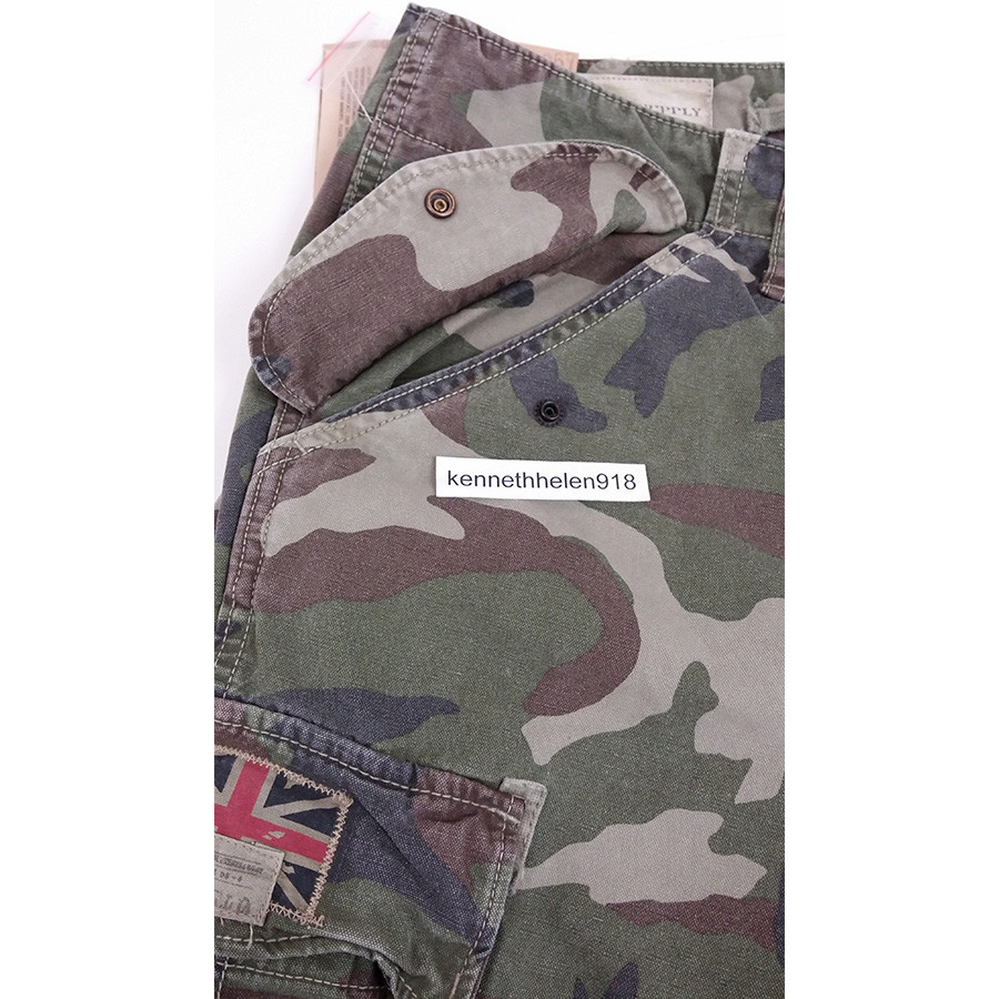 DENIM & SUPPLY RALPH LAUREN FIELD CARGO PANTS MILITARY CAMO