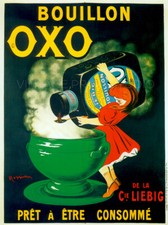 Bouillon Oxo 1911 Cappiello Vintage French Food Advertising Canvas Print 30x40