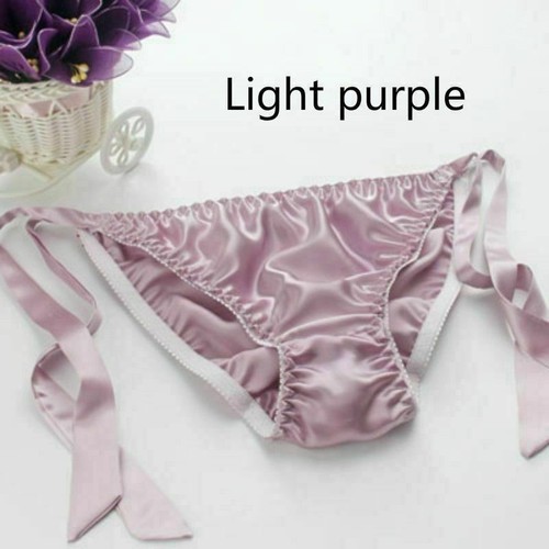 Women 100% Silk Side-tie Briefs Sexy Low Rise Bikini Panties Underwear Underpant - Picture 13 of 17