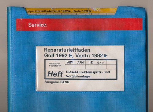 VW Golf 3/Cabrio, Diesel-Einspritz-/Vorglühanlage 1.9 l-Motoren, Reparatur