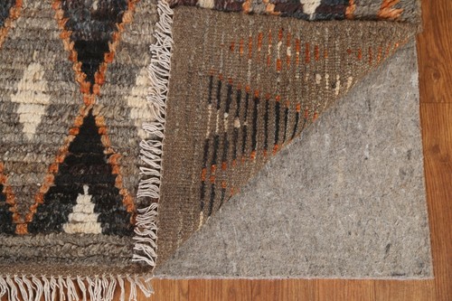 Southwest Moroccan Gray Area Rug 9x12 Hand-knotted Wool - Picture 10 of 12