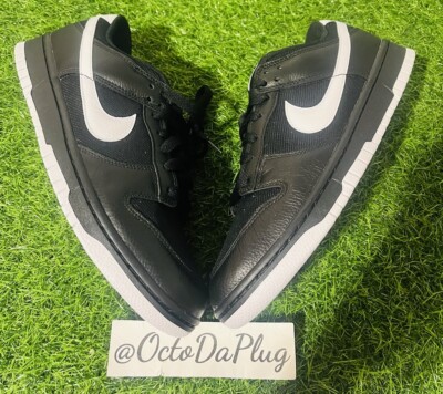 Nike Dunk Low Black Canvas White Nike By You Mens Multi Sizes