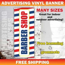 BARBER SHOP Advertising Banner Vinyl Mesh Sign haircut shave nail salon shaving