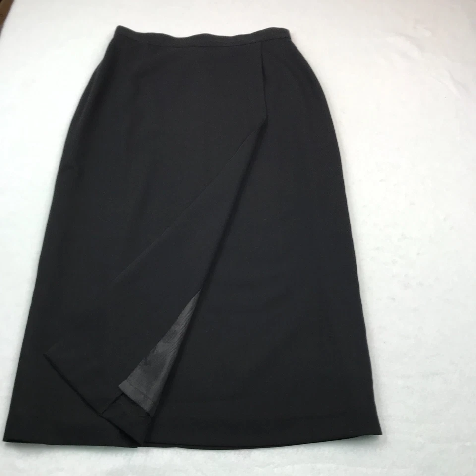 Falda De Colección Para Mujer 14 Pequeñas Lana Negra Sofisticada Imitación Envoltura AGUJEROS de Negocios Foto 4 de 4