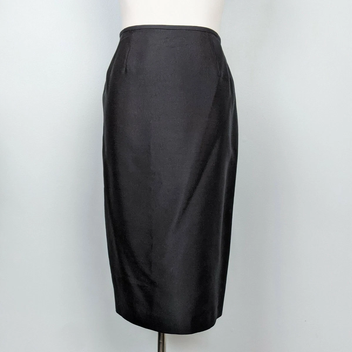 Silk-blend pencil skirt