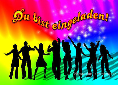 8 Einladungskarten Disco Geburtstag 70s 80s 90s 80er 70er 90er Neu Mottoparty Ebay