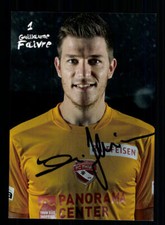 Biglietto autografo Guillaume Faivre FC Thun 2013-14 originale firmato 