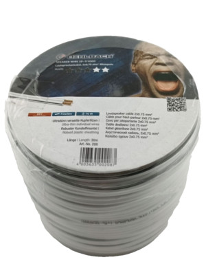 Oehlbach Speaker 208 Wire SP-7/3000 30m Lautsprecherkabel, 2x0,75mm² Minispule