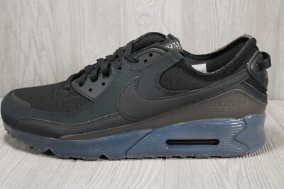 New Nike Air Max Terrascape 90 Triple Black Blackout Shoes DQ3987-002 Mens 15